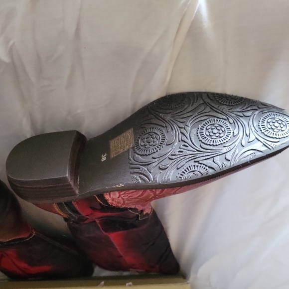 👗 Spring step L’Artise Laretilyn Red boots 7.5-8 US - Picture 4 of 12